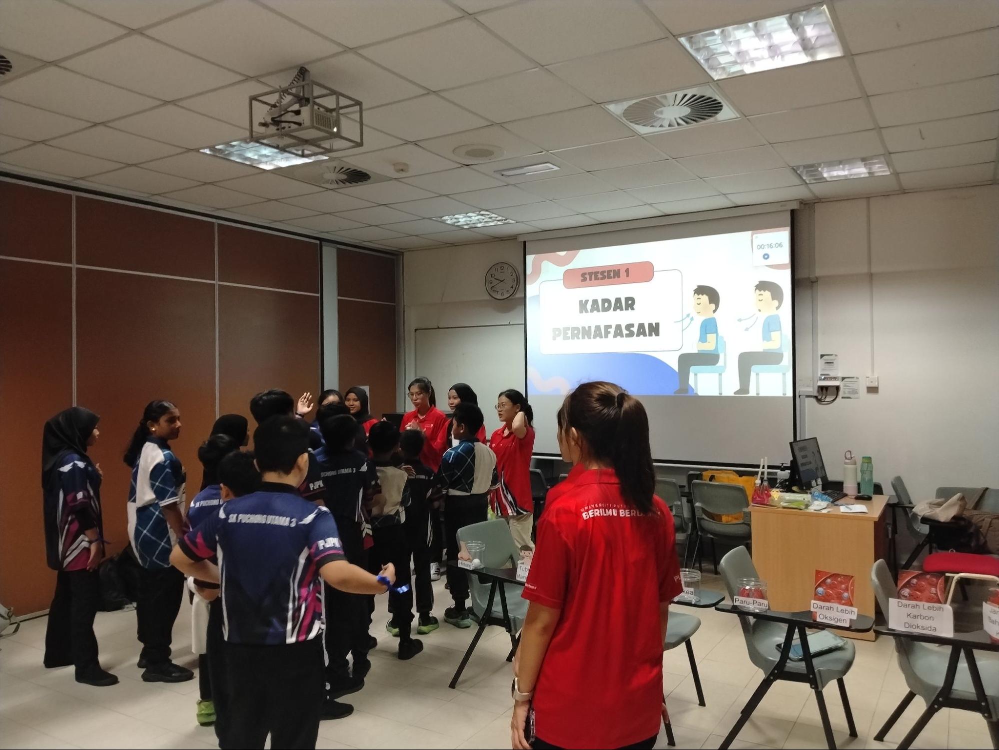 Gambar 2- Permainan stesen 1 bagi acara Explorace BioX Mission
